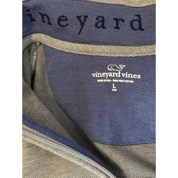 Vineyard Vines 1/4 Zip Pullover Boys Sz L(16) Gray Pima Cotton Mock Neck L/S - Picture 12 of 15